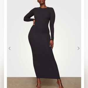 SKIMS Fits Everybody Crewneck Long-Sleeve Dress